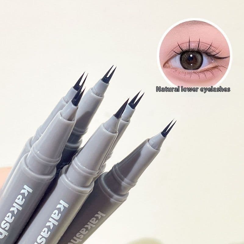 image-Kakashow Very Thin Double Claw Liquid Eyeliner Mom Eyelashes Crouching Silkworm