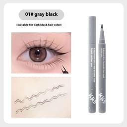 image-Kakashow Very Thin Double Claw Liquid Eyeliner Mom Eyelashes Crouching Silkworm