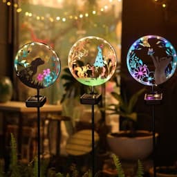 image-LED Wrought Iron Solar Garden Animal Atmosphere Ground Lamp