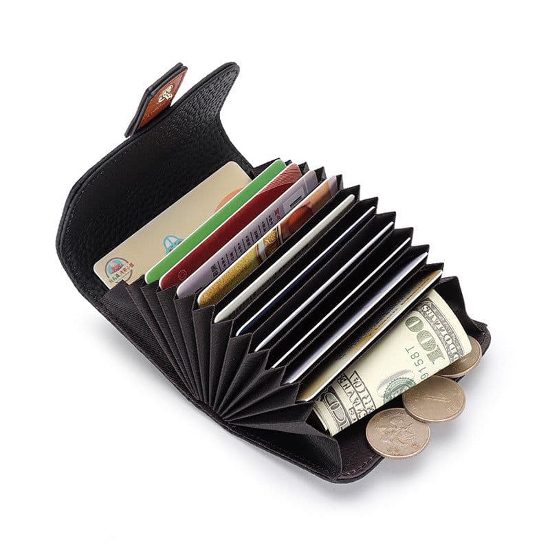 image-Women's Leather Card Holder Small Exquisite High-end Multiple Card Slots