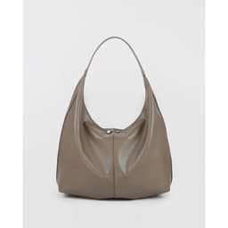image-Khaki Autumn And Winter Soft Casual Large Capacity Zipper Tote Bag