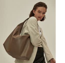 image-Khaki Autumn And Winter Soft Casual Large Capacity Zipper Tote Bag