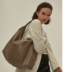 image-Khaki Autumn And Winter Soft Casual Large Capacity Zipper Tote Bag