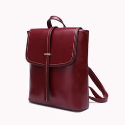 image-Women's Oil Wax Backpack Can Be Women's One Shoulder Handbag