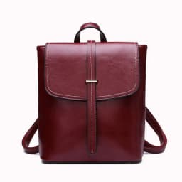 image-Women's Oil Wax Backpack Can Be Women's One Shoulder Handbag