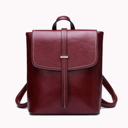 image-Women's Oil Wax Backpack Can Be Women's One Shoulder Handbag