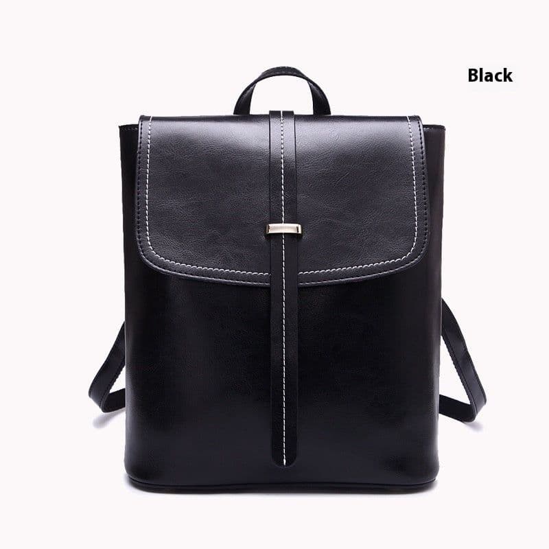 image-Women's Oil Wax Backpack Can Be Women's One Shoulder Handbag