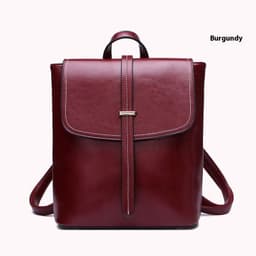 image-Women's Oil Wax Backpack Can Be Women's One Shoulder Handbag