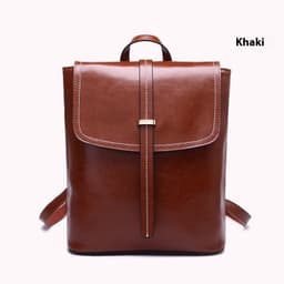 image-Women's Oil Wax Backpack Can Be Women's One Shoulder Handbag