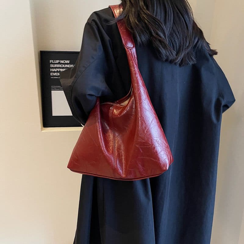 image-New All-match Soft Leather Shoulder Large Capacity Leisure Combination Tote Bag