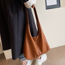 image-New All-match Soft Leather Shoulder Large Capacity Leisure Combination Tote Bag