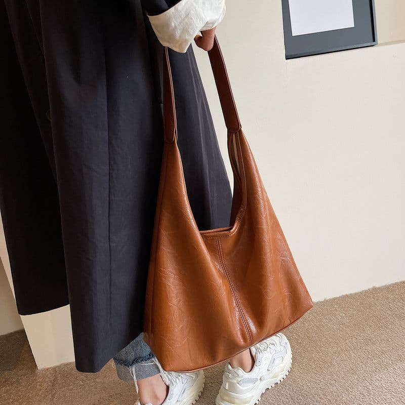 image-New All-match Soft Leather Shoulder Large Capacity Leisure Combination Tote Bag