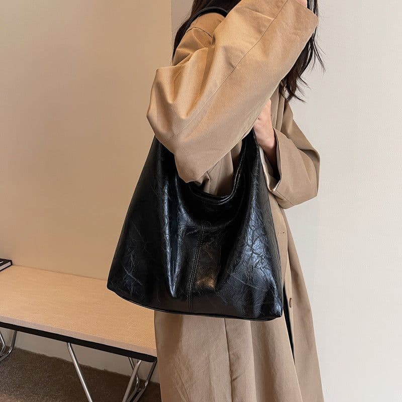 image-New All-match Soft Leather Shoulder Large Capacity Leisure Combination Tote Bag
