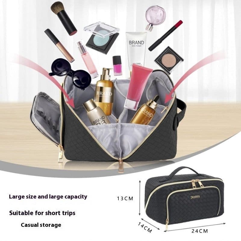 image-Large-Capacity Cosmetic Bag Portable Waterproof Makeup Storage Case Women Multifunction Bathroom Toiletries Organizer Pouch Item