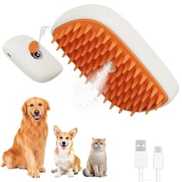 image-USB Rechargeable Pets Steam Brush Spray Massage Comb Pet Grooming Tools Cat Steam Comb Pet Products