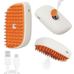 image-USB Rechargeable Pets Steam Brush Spray Massage Comb Pet Grooming Tools Cat Steam Comb Pet Products