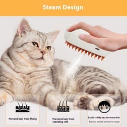image-USB Rechargeable Pets Steam Brush Spray Massage Comb Pet Grooming Tools Cat Steam Comb Pet Products
