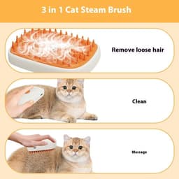 image-USB Rechargeable Pets Steam Brush Spray Massage Comb Pet Grooming Tools Cat Steam Comb Pet Products