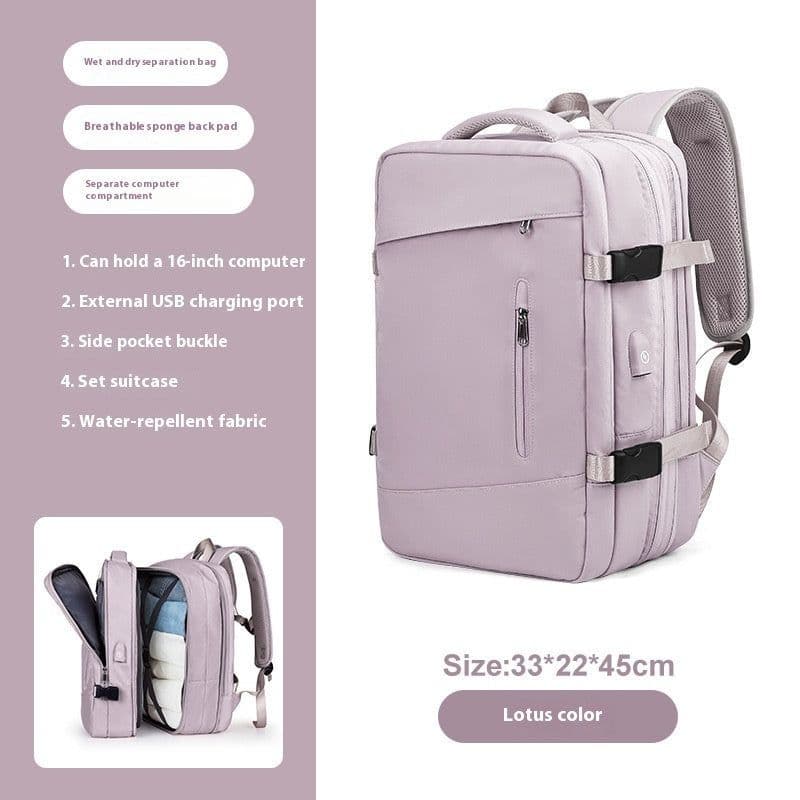 image-Scalable New Business Travel Large Capacity Computer Schoolbag Women