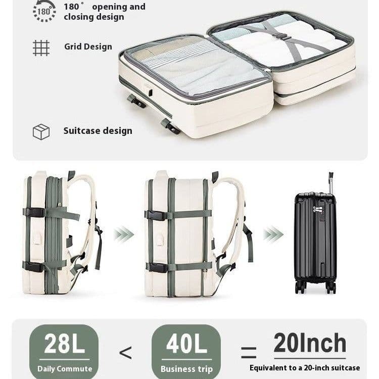 image-Scalable New Business Travel Large Capacity Computer Schoolbag Women
