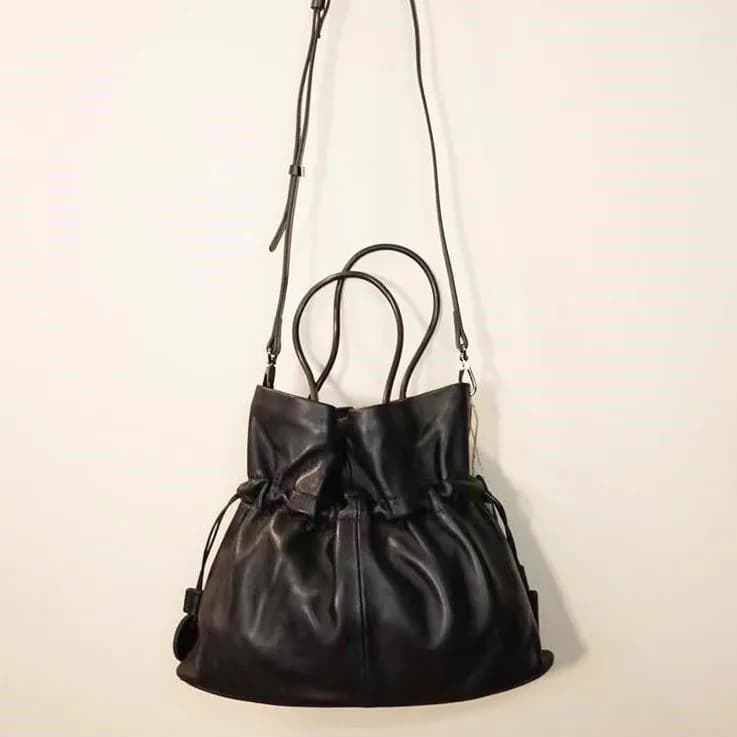 image-Soft Sheepskin Special-interest Design Small Chinese Character Fu Bag Pull Yuanbao Bag