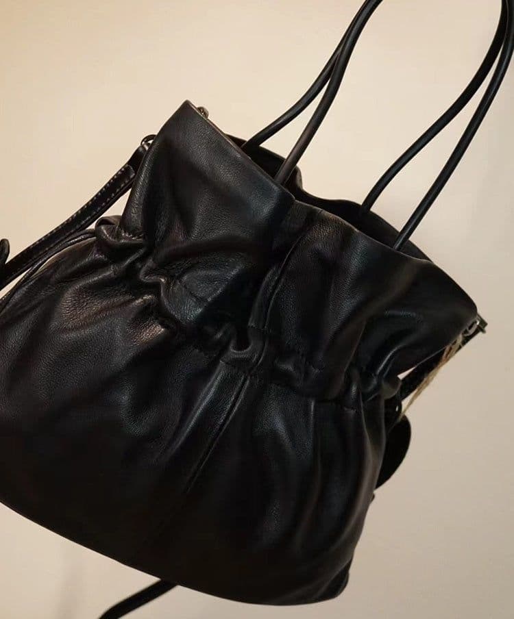 image-Soft Sheepskin Special-interest Design Small Chinese Character Fu Bag Pull Yuanbao Bag