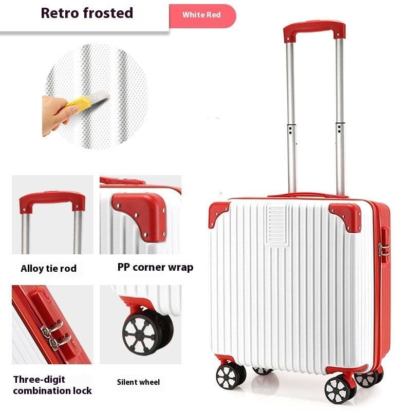 image-18-inch Trolley Case Printed Pattern Luggage Small Children Suitcase Boarding Bag Suitcase