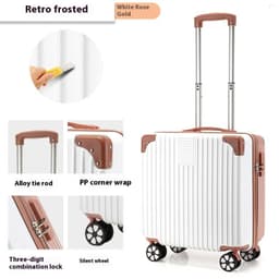 image-18-inch Trolley Case Printed Pattern Luggage Small Children Suitcase Boarding Bag Suitcase