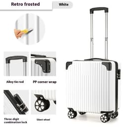 image-18-inch Trolley Case Printed Pattern Luggage Small Children Suitcase Boarding Bag Suitcase