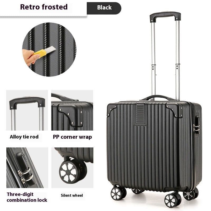 image-18-inch Trolley Case Printed Pattern Luggage Small Children Suitcase Boarding Bag Suitcase