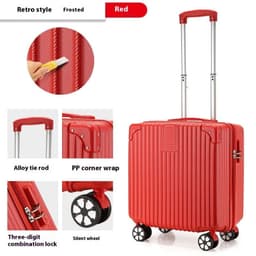 image-18-inch Trolley Case Printed Pattern Luggage Small Children Suitcase Boarding Bag Suitcase
