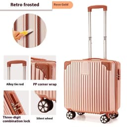 image-18-inch Trolley Case Printed Pattern Luggage Small Children Suitcase Boarding Bag Suitcase