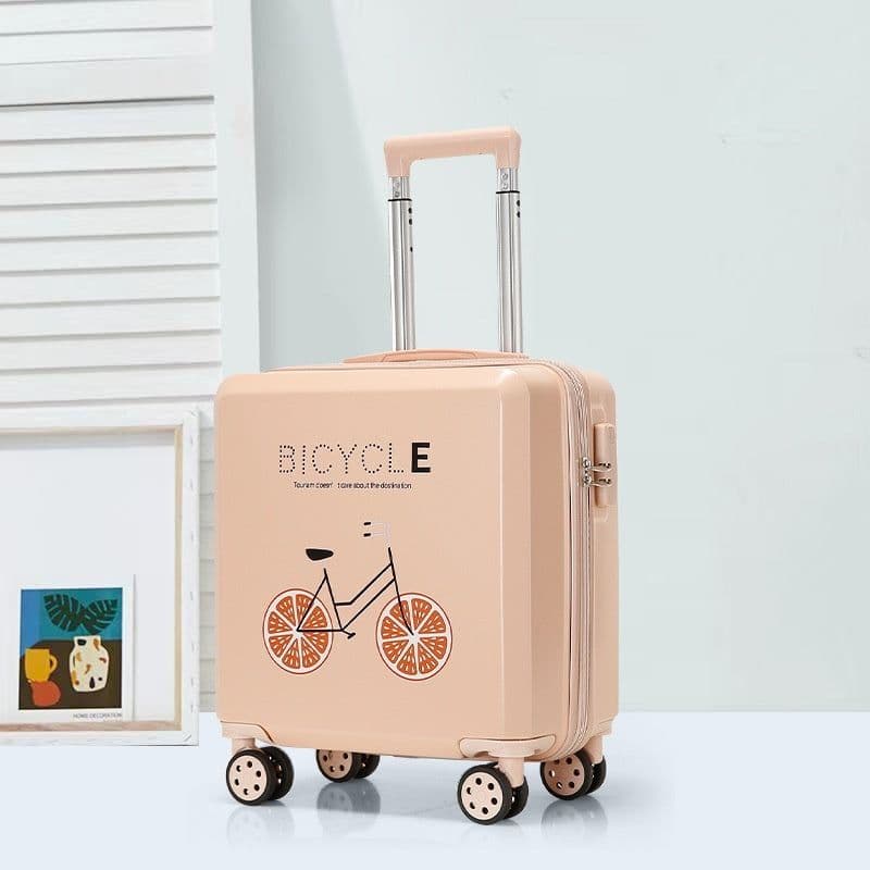 image-18-inch Trolley Case Printed Pattern Luggage Small Children Suitcase Boarding Bag Suitcase