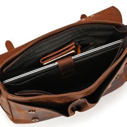 image-Retro Men's Briefcase Crazy Horse Leather