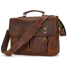image-Retro Men's Briefcase Crazy Horse Leather