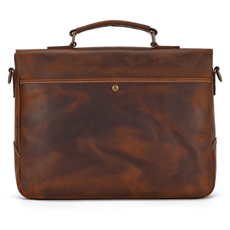 image-Retro Men's Briefcase Crazy Horse Leather