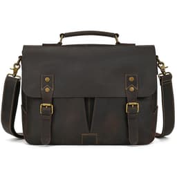 image-Retro Men's Briefcase Crazy Horse Leather