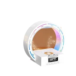 image-4 In 1 Wireless Bluetooth Speaker Charging Pad Bedside Lamp With Alarm Clock Wake-Up Light For Bedroom Support USB Drive TF Card