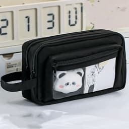 image-Large Capacity Cartoon Transparent Pencil Case