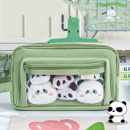 image-Large Capacity Cartoon Transparent Pencil Case