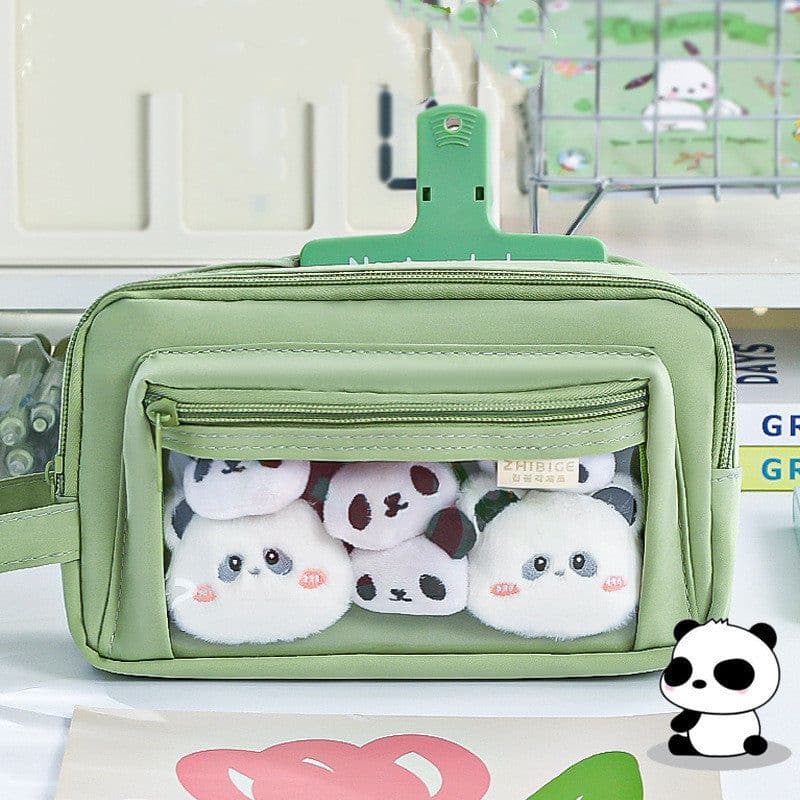 image-Large Capacity Cartoon Transparent Pencil Case