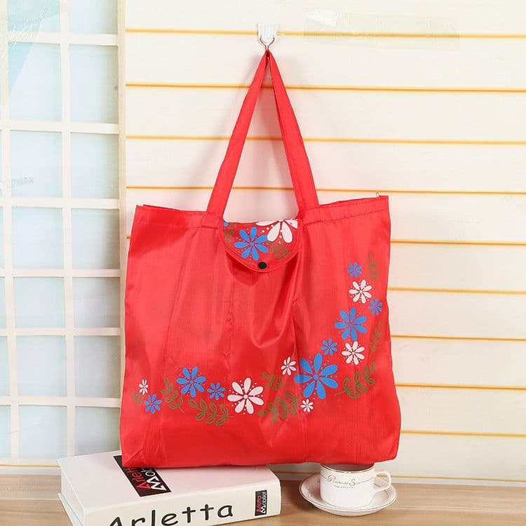 image-Buckle Handbag 210D Oxford Cloth Wallet Hidden Hook Folding Shopping Bag