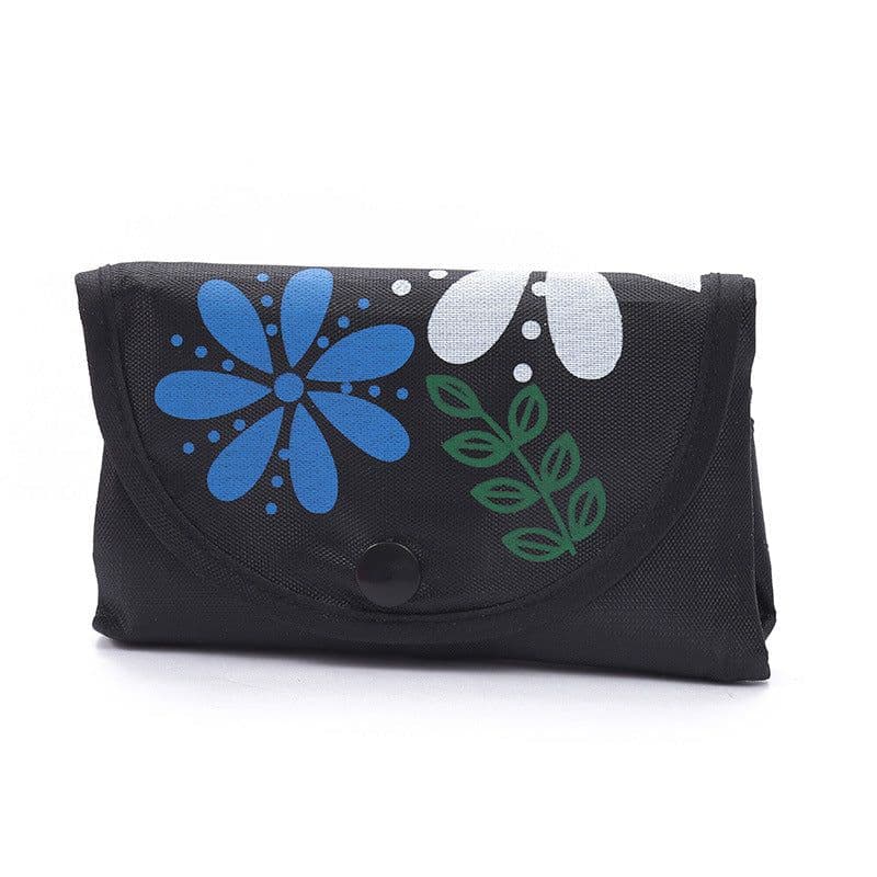 image-Buckle Handbag 210D Oxford Cloth Wallet Hidden Hook Folding Shopping Bag