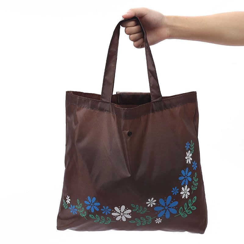 image-Buckle Handbag 210D Oxford Cloth Wallet Hidden Hook Folding Shopping Bag