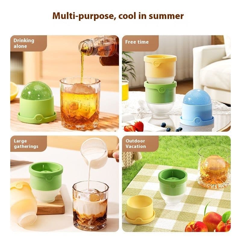 image-Food Grade Ice Hockey Mold Ice Maker Circular Ice Cube