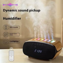 image-Sound Pickup Humidifier USB Digital Lcdclk Atmosphere Sea Light