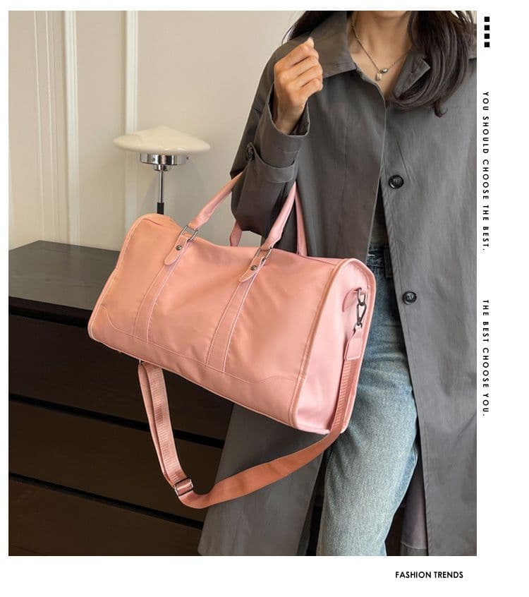 image-Large Capacity Waterproof And Foldable Female Hand-held Luggage Bag