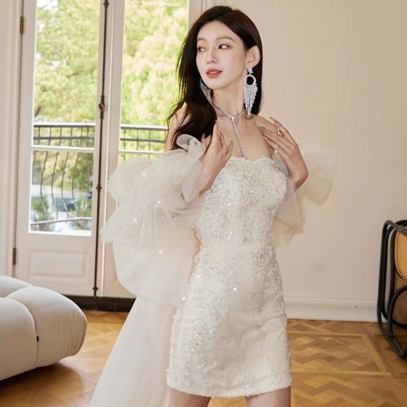 image-Tube Top Cinched Waist Miniskirt Fairy