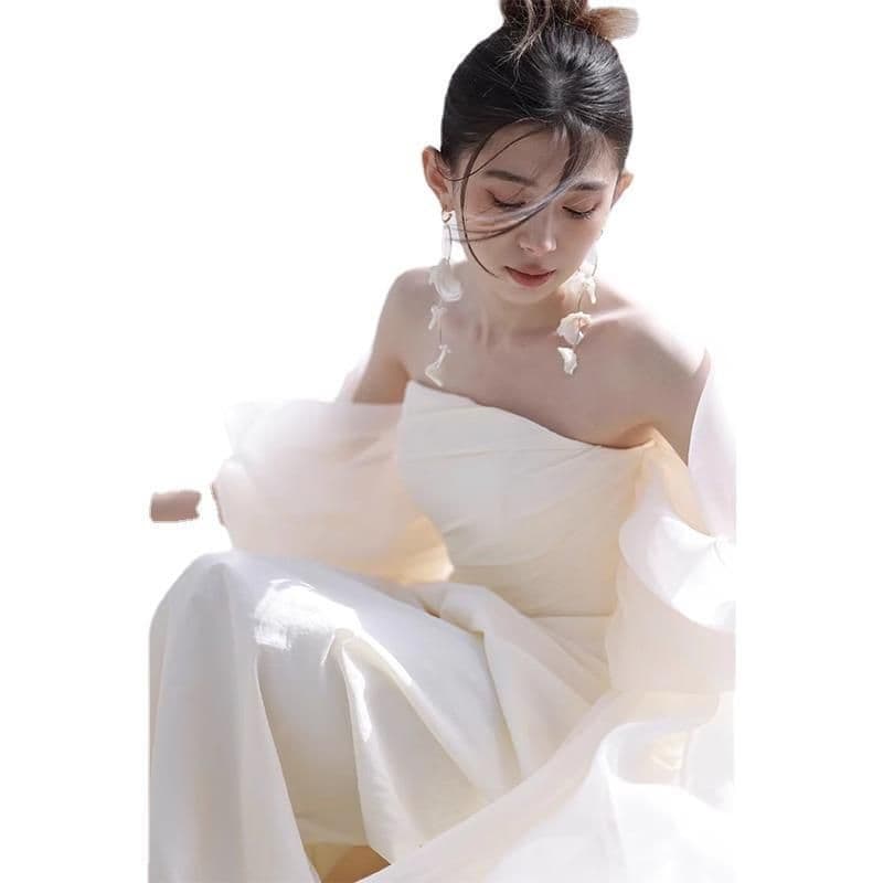 image-Outdoor Travel Shooting Light Yarn Dress Skirt