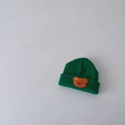 image-Little Bear Cute 0-1 Year Old Baby Boy Thermal Knitting Sleeve Cap